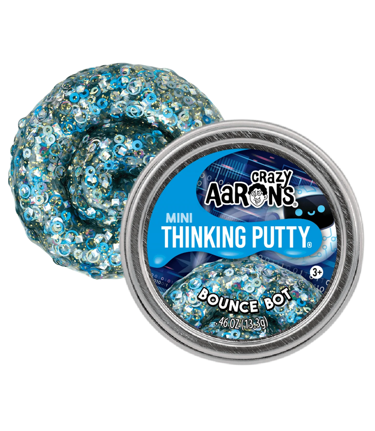 Crazy Aaron's Mini Bounce Bot 2" Thinking Putty Tin