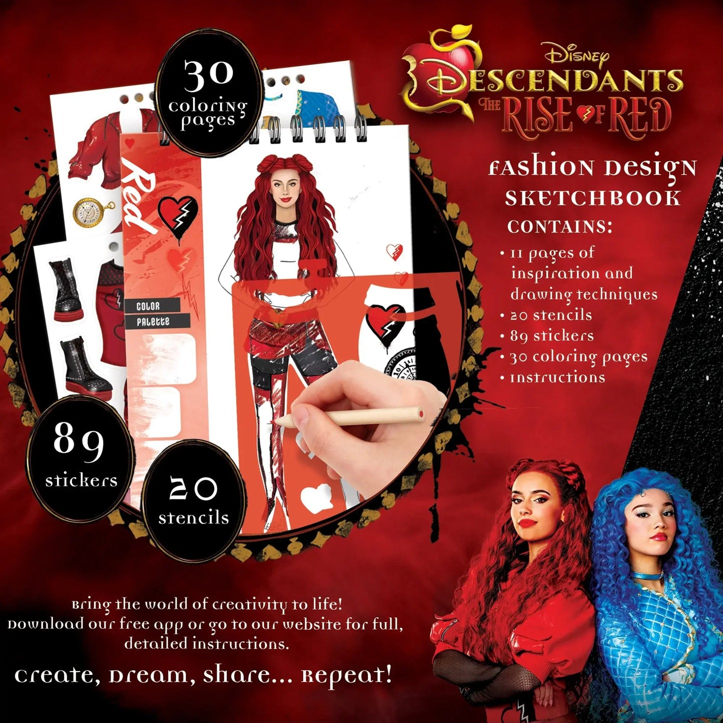 Descendants 4 Rise of Red Fashion Sketchbook