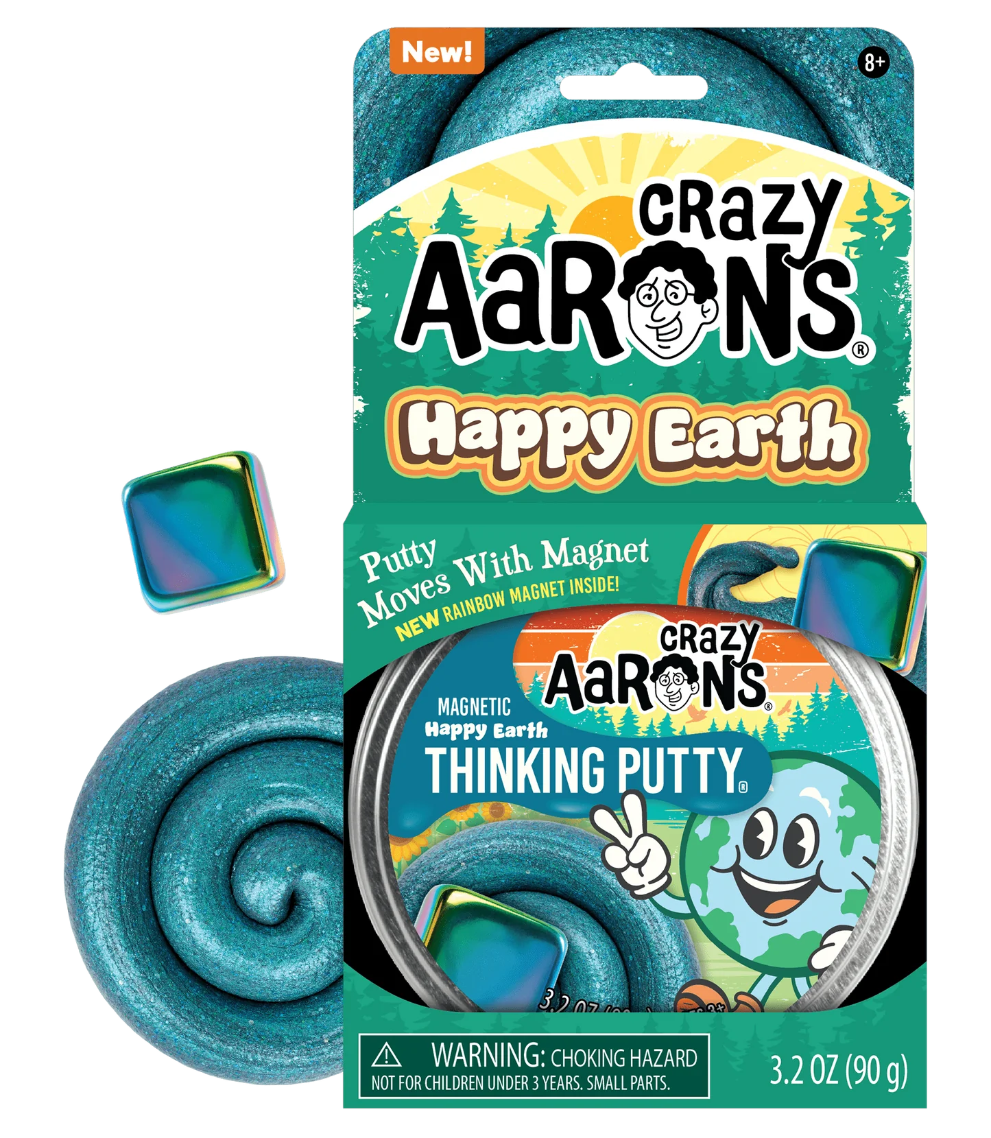 Crazy Aaron's Happy Earth - Full Size Thinking Putty Tin with Magnet