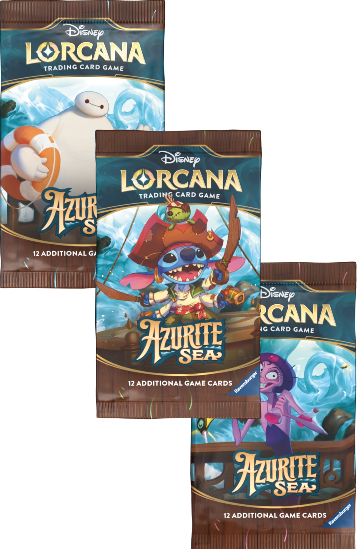 Disney Lorcana TCG: Azurite Sea Booster Pack (12 Cards)