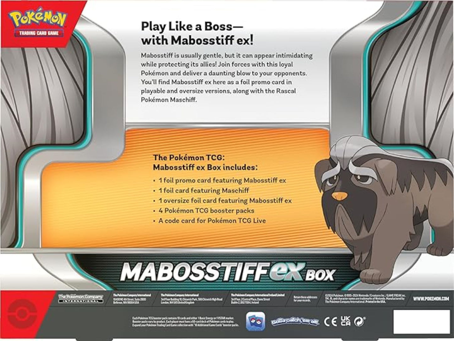 Pokemon TCG: Mabosstiff ex Box