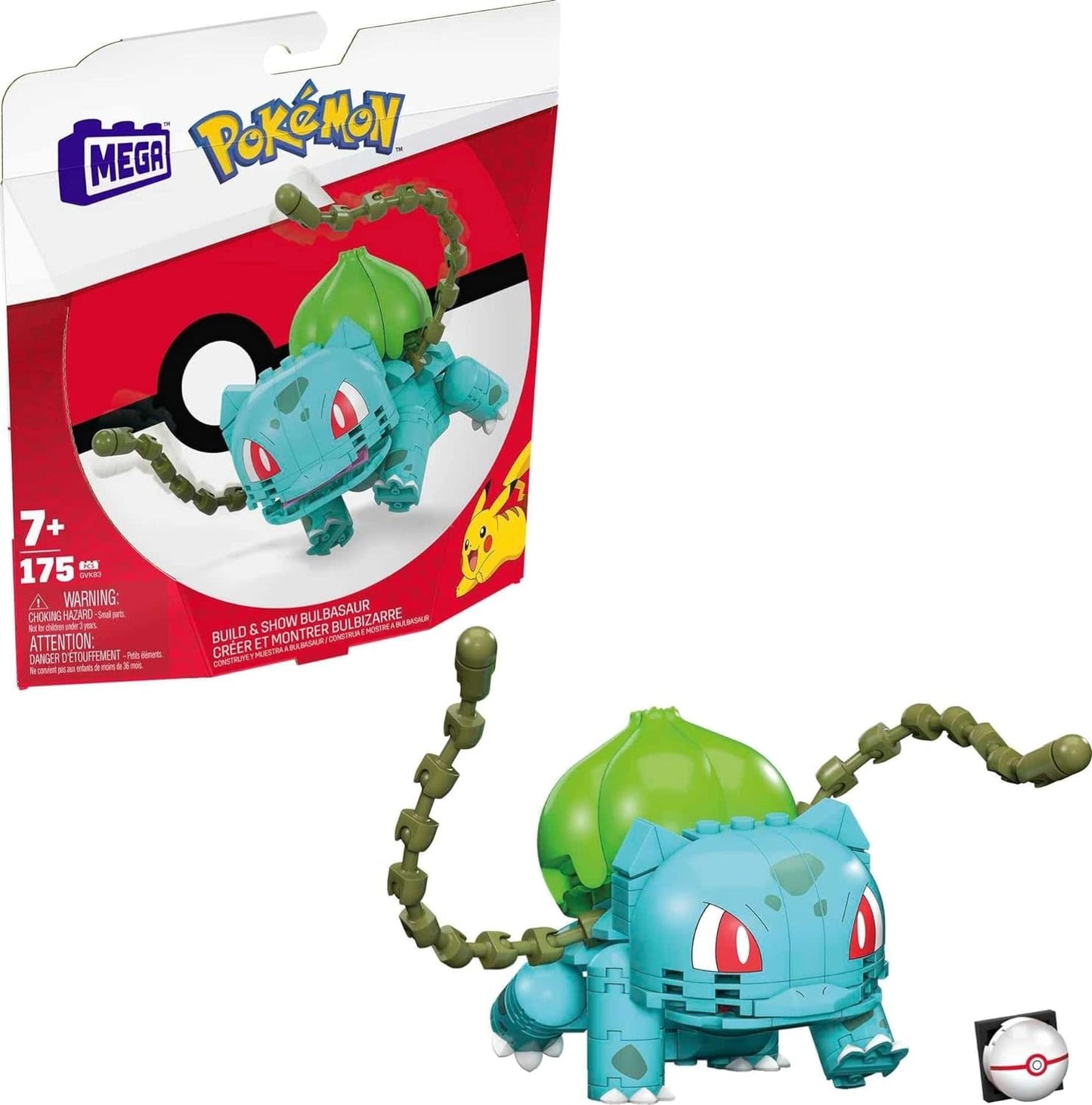 Mega Construx Pokemon Bulbasaur Building Set - 175pcs