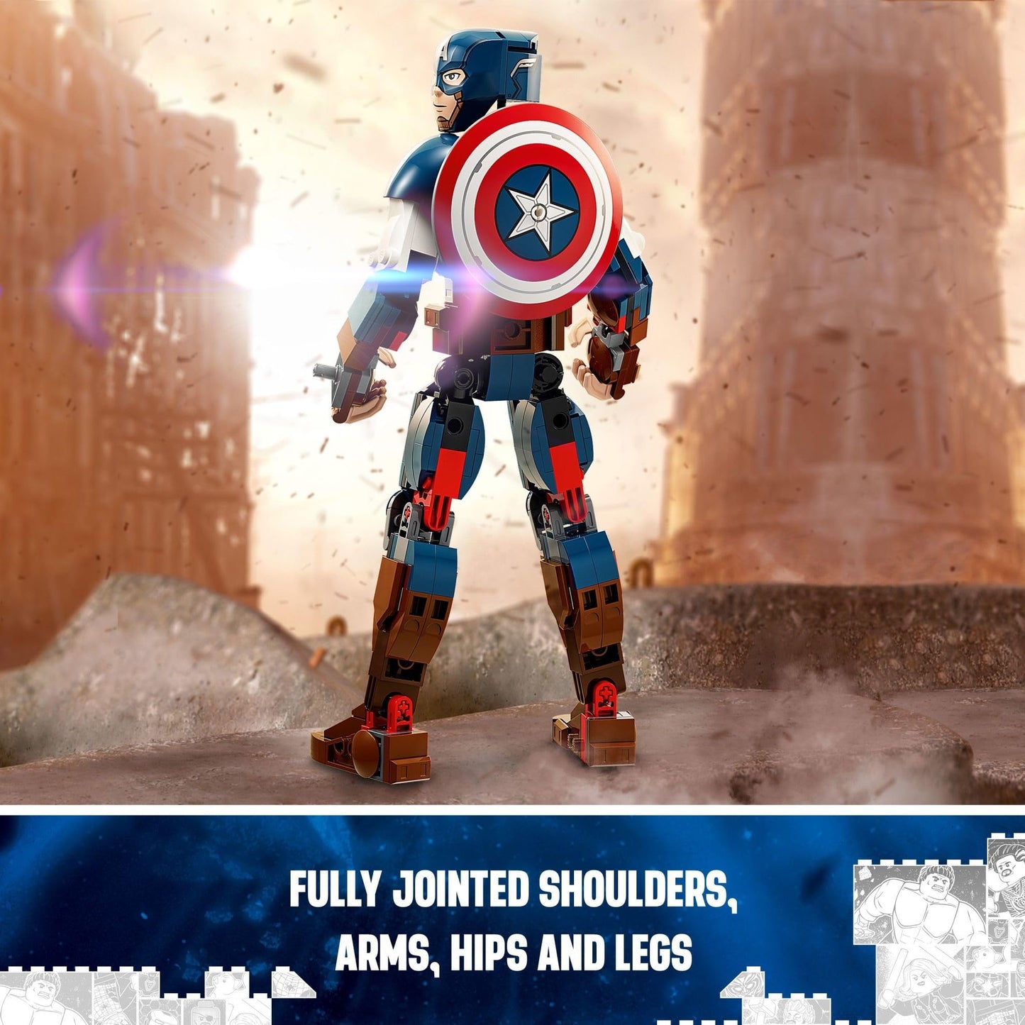 LEGO Super Heroes Marvel Captain America Construction Figure 76258