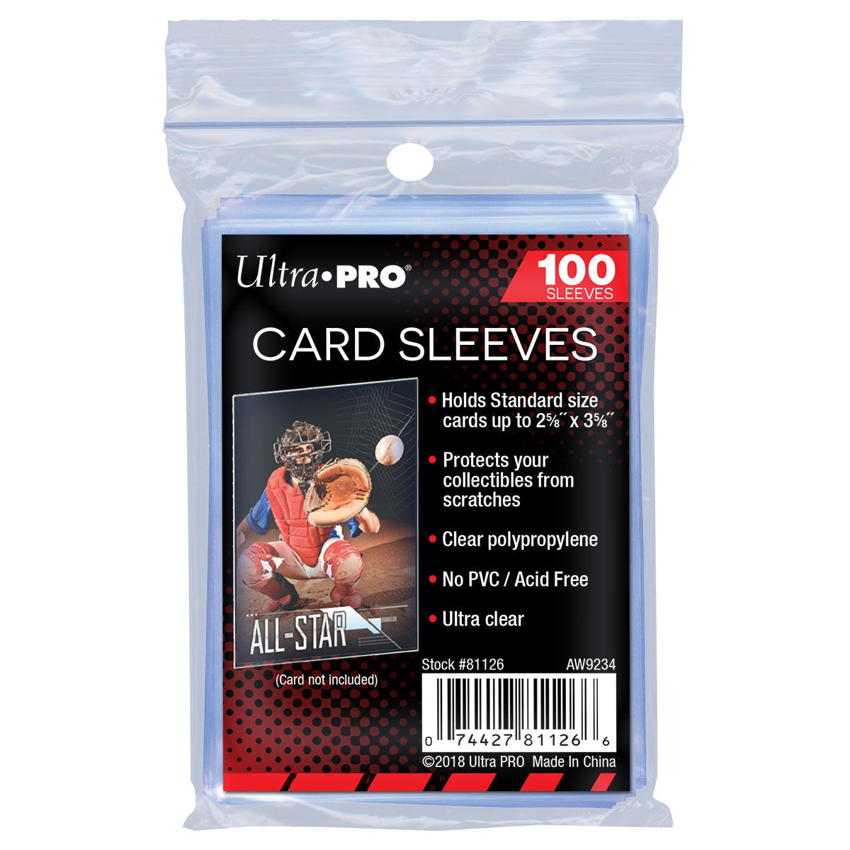 Ultra Pro 2.5" x 3.5" Soft Card Sleeves Pack (100)