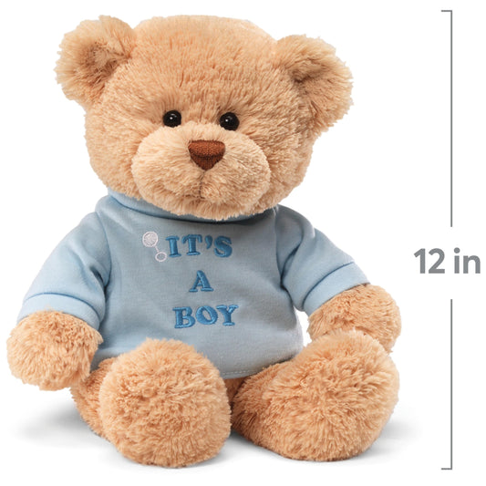 GUND It’s a Boy Message Bear with Blue T-Shirt