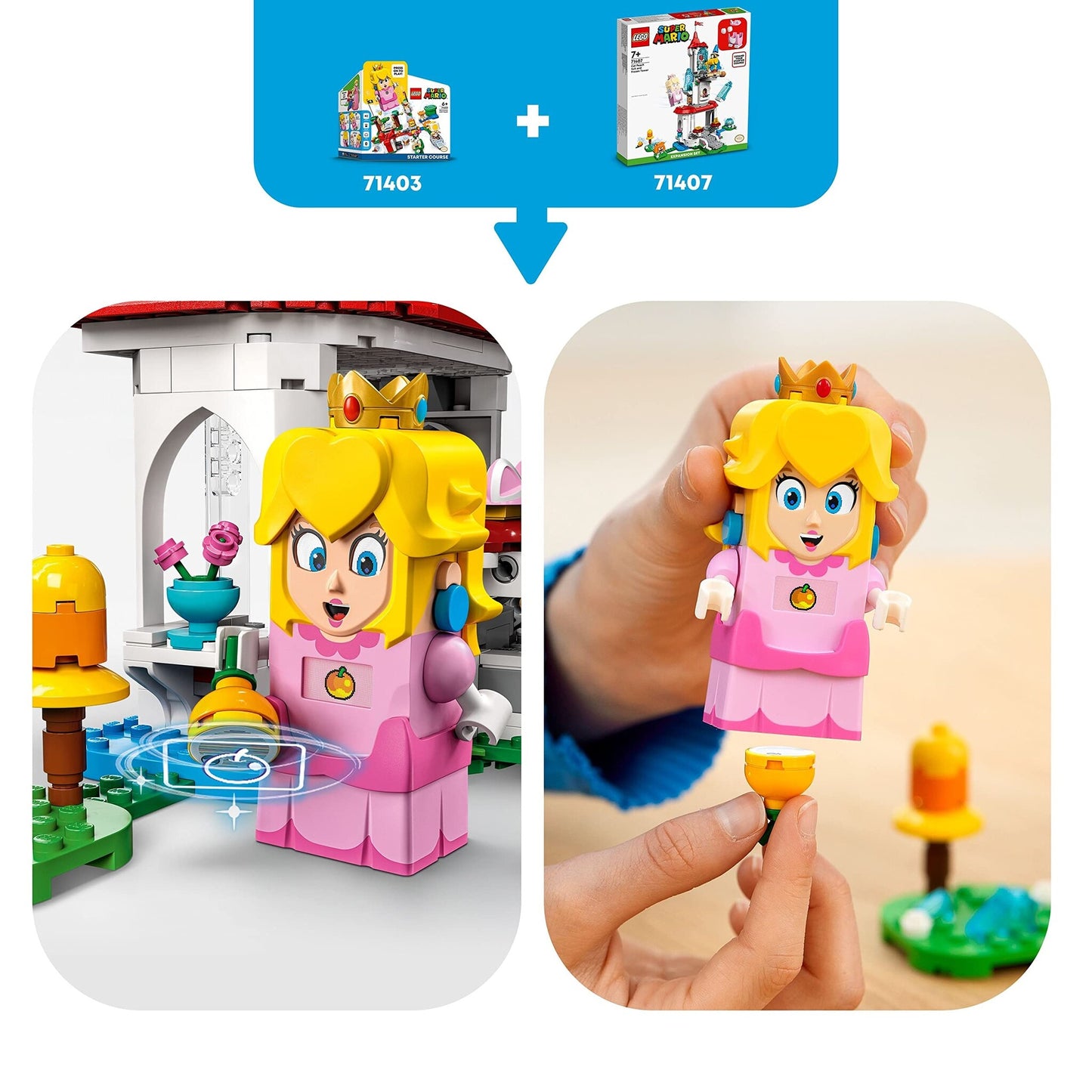 LEGO Super Mario Cat Peach Suit and Frozen Tower Expansion Set 71407