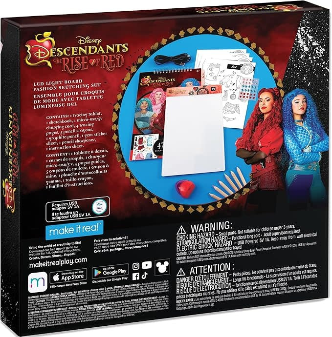 Descendants 4 Rise of Red Digital Led Light Board Fashion Sketching Set