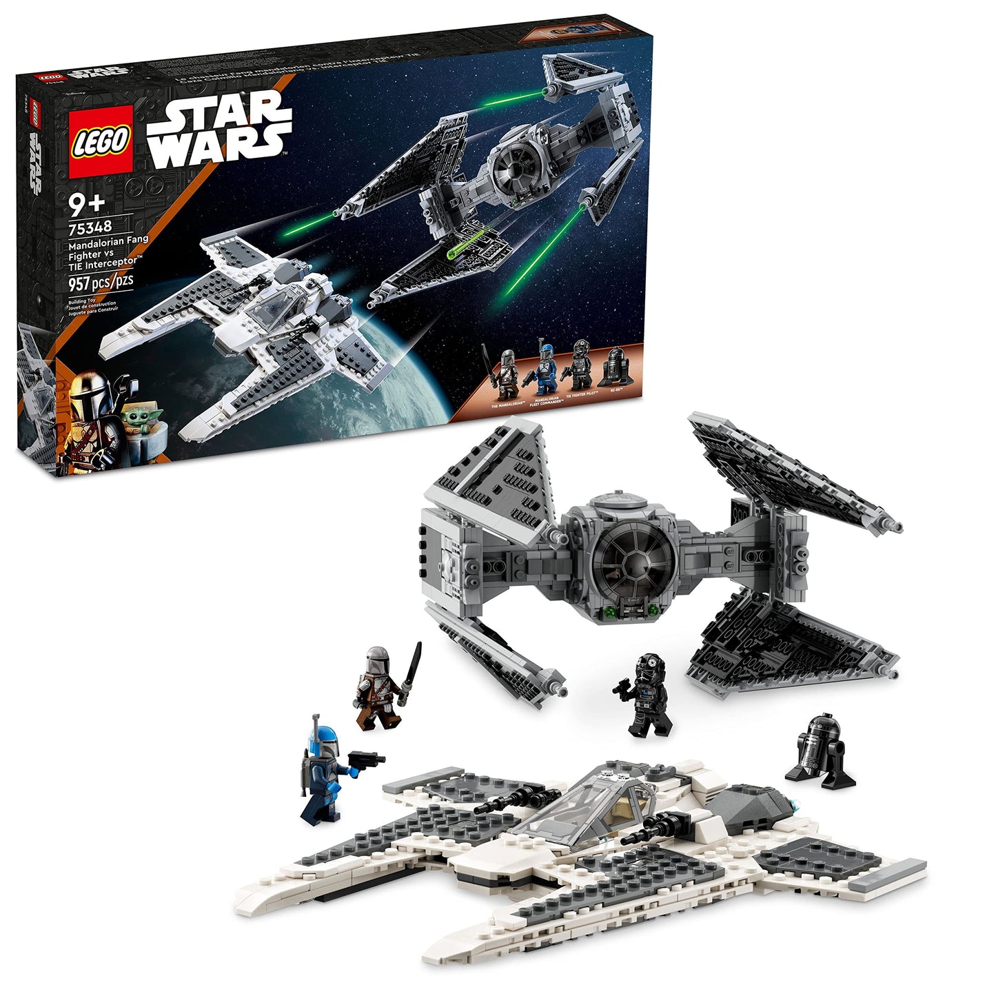 LEGO Star Wars: Mandalorian Fang Fighter vs TIE Interceptor 75348