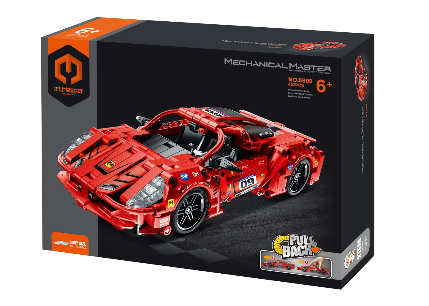 iM.Master Mechanical Master – Red Pull-Back Car (437 PCS)