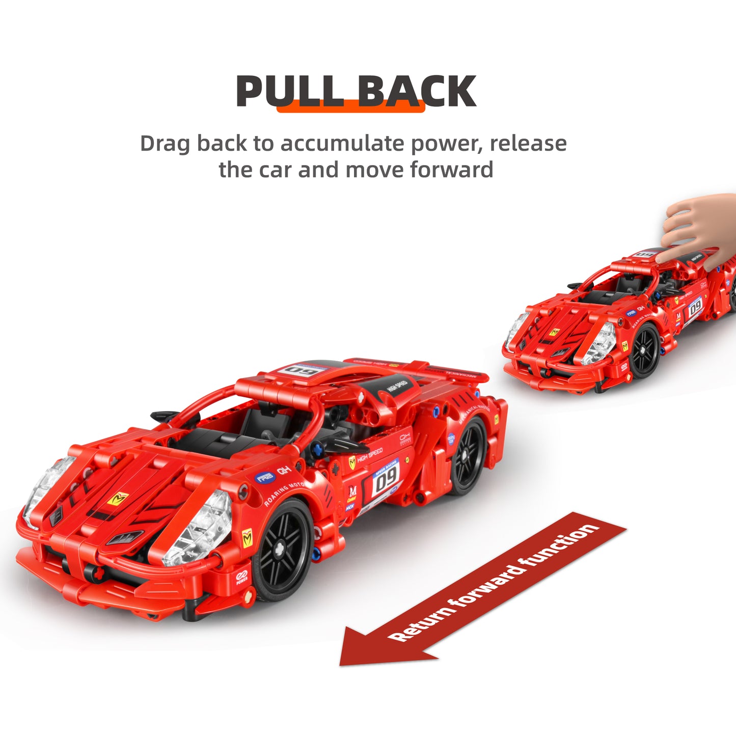 iM.Master Mechanical Master – Red Pull-Back Car (437 PCS)