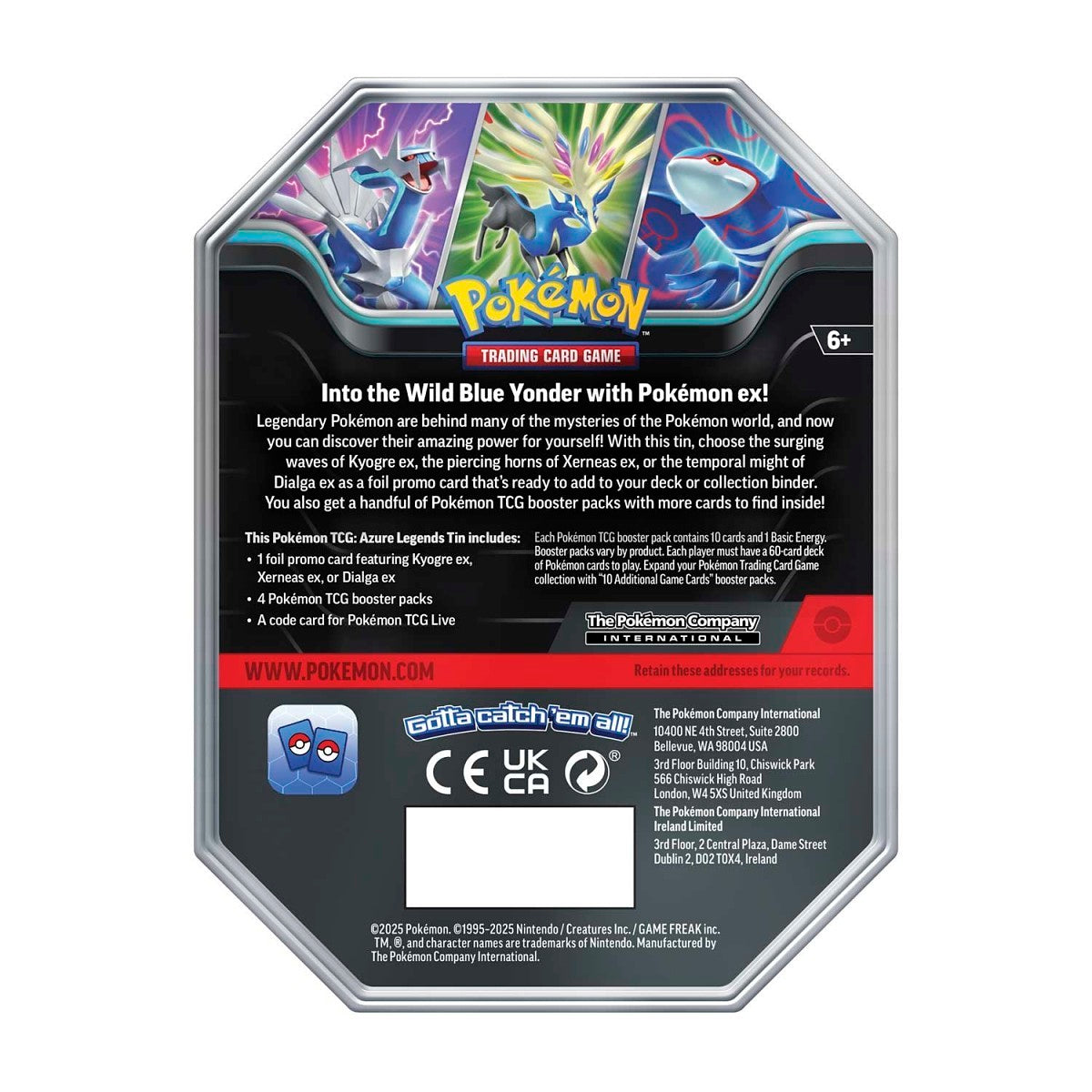 Pokemon TCG: Azure Legends Tin Dialga ex