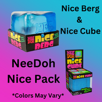 NeeDoh Nice Pack: Nice Cube & Nice Berg Stress Relief Bundle!