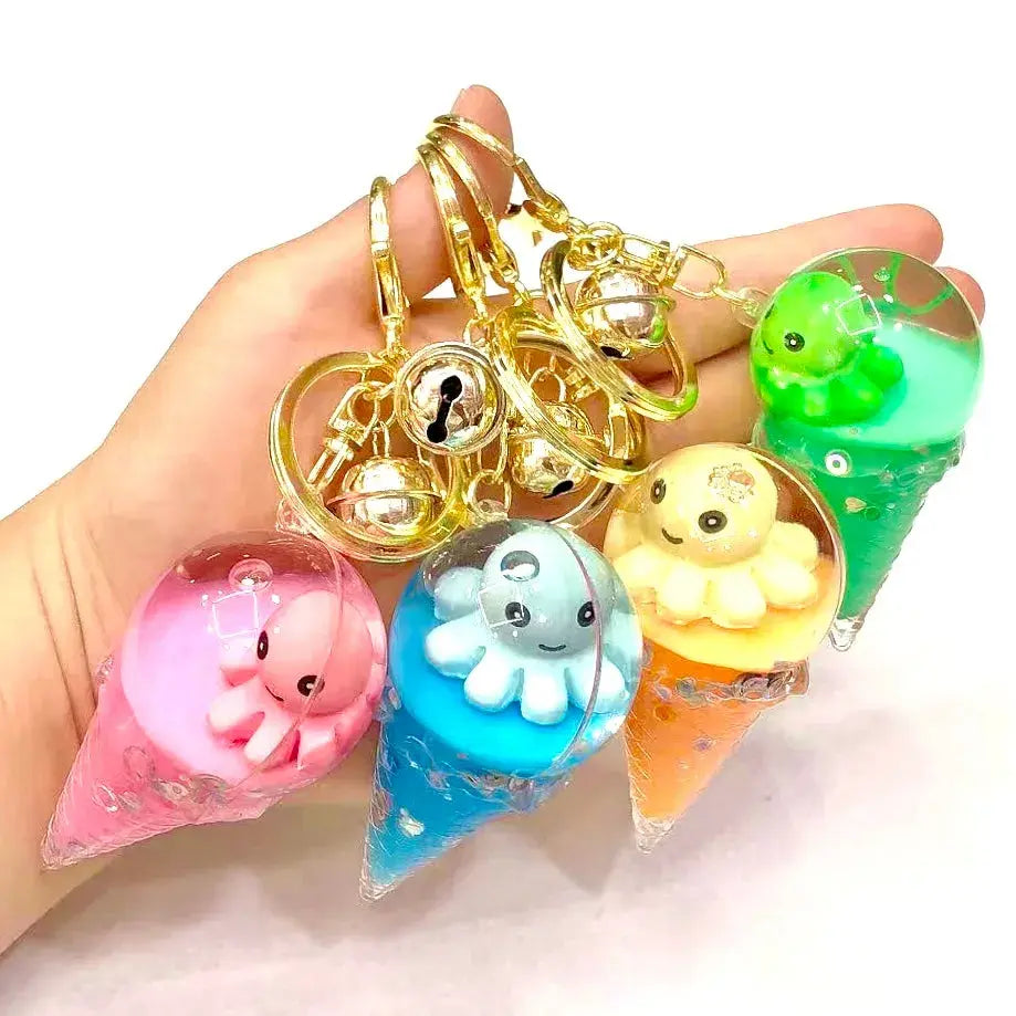 Octopus Ice Cream Keycharm