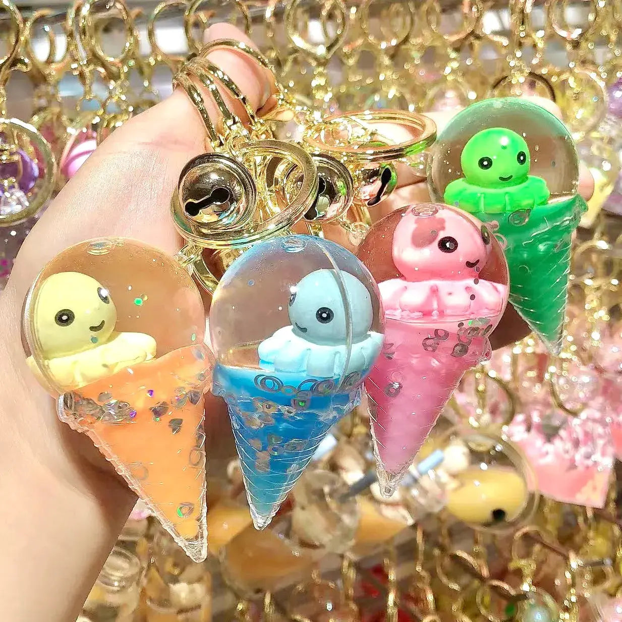 Octopus Ice Cream Keycharm