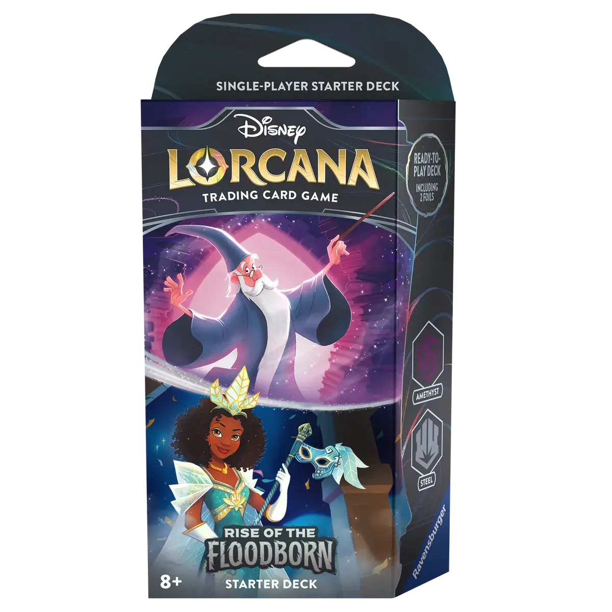 Disney Lorcana: Rise of the Floodborn - Starter Deck - Amethyst & Steel