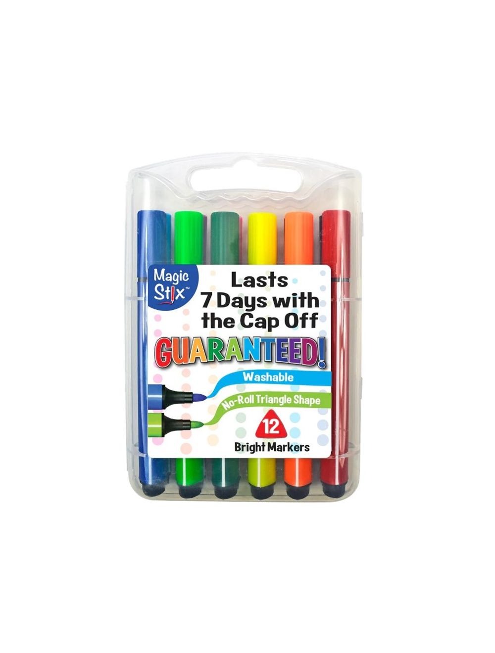 Magic Stix 12 Triangular Non-Roll Markers