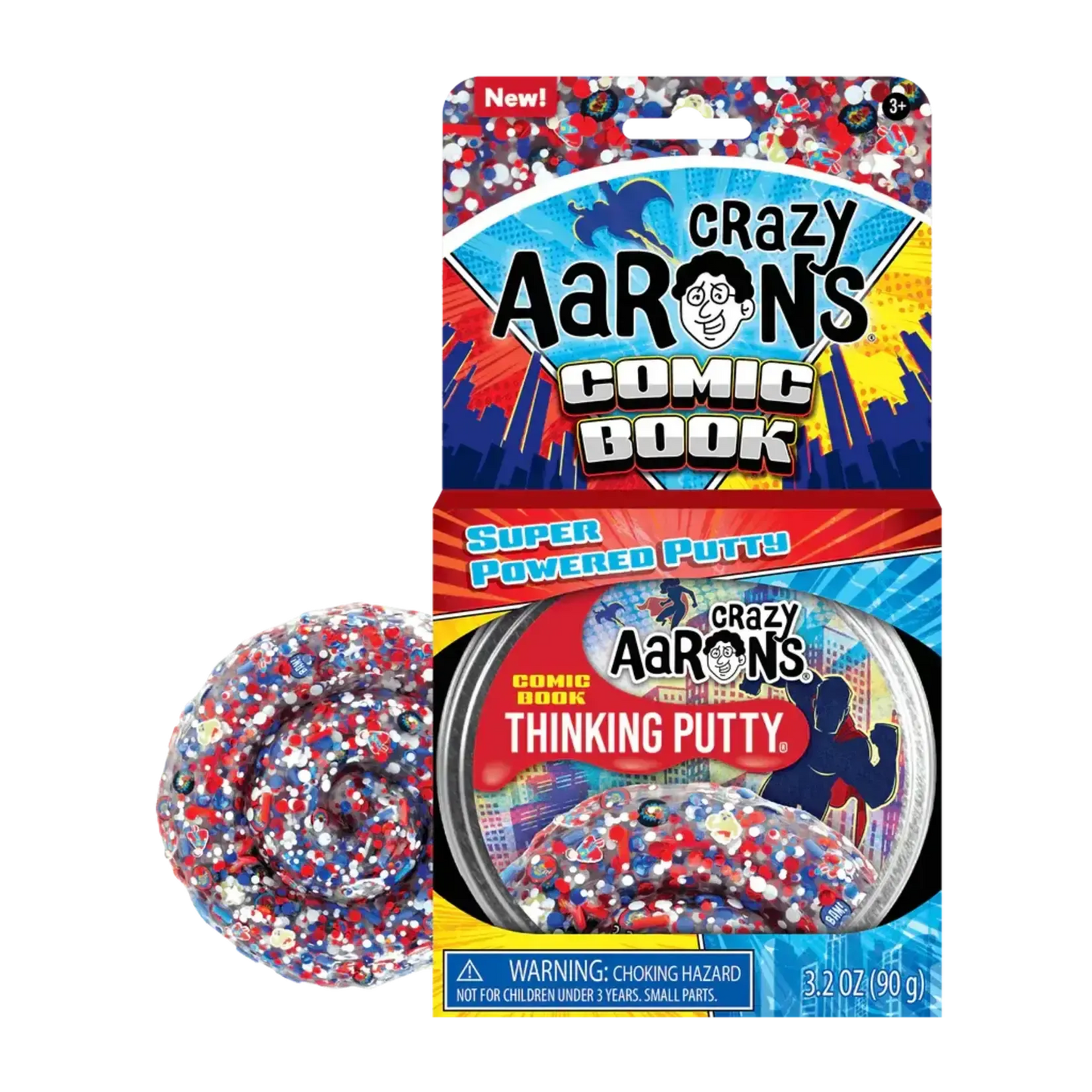 Crazy Aaron's Comic Book - Full Size 4" Thinking Putty Tin