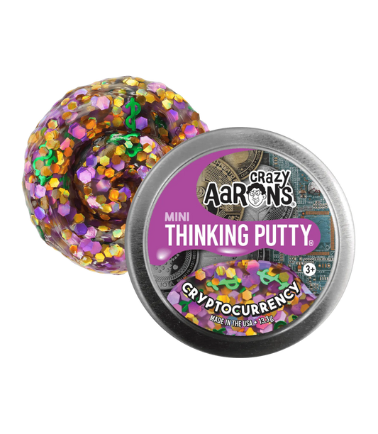 Crazy Aaron's Mini Cryptocurrency - 2" Thinking Putty Tin