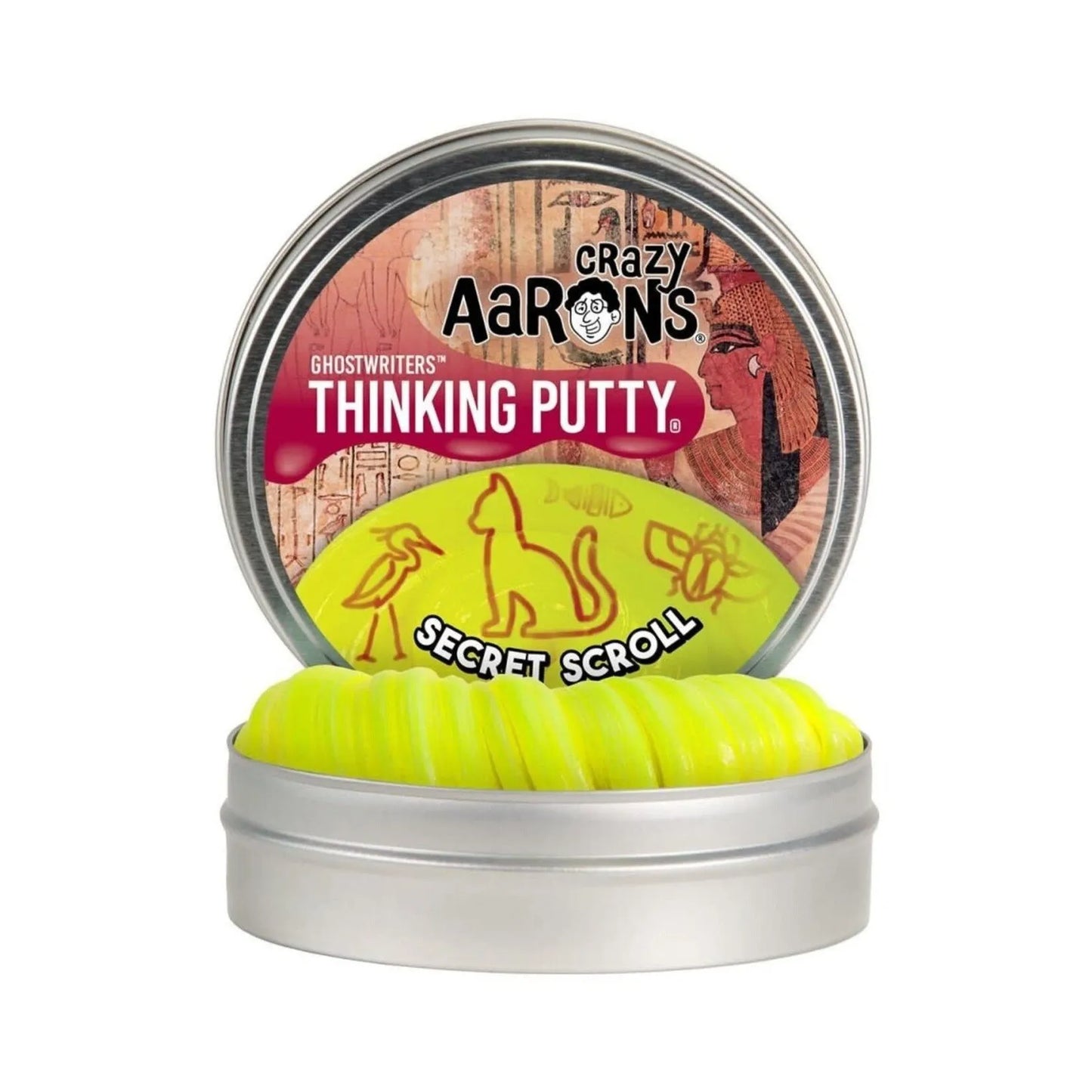 Crazy Aaron's Ghostwriters Secret Scroll 4" Thinking Putty Tin