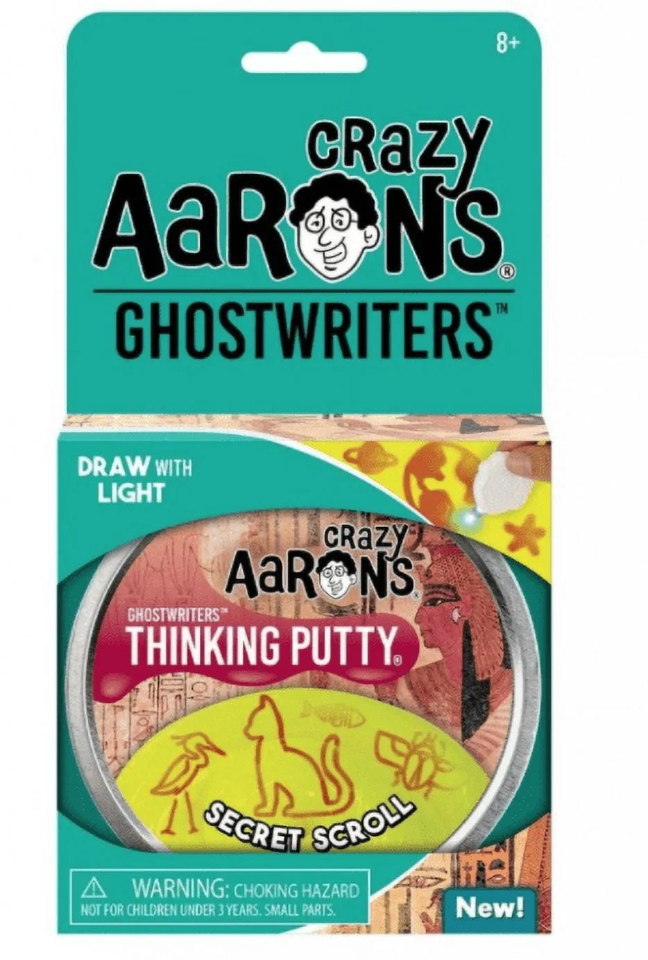 Crazy Aaron's Ghostwriters Secret Scroll 4" Thinking Putty Tin