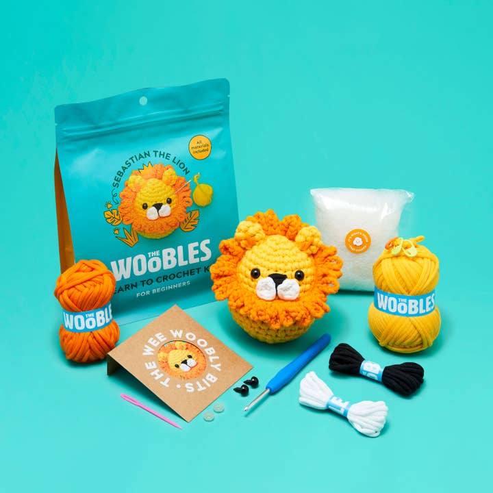 The Woobles Sebastian the Lion Beginner Crochet Kit