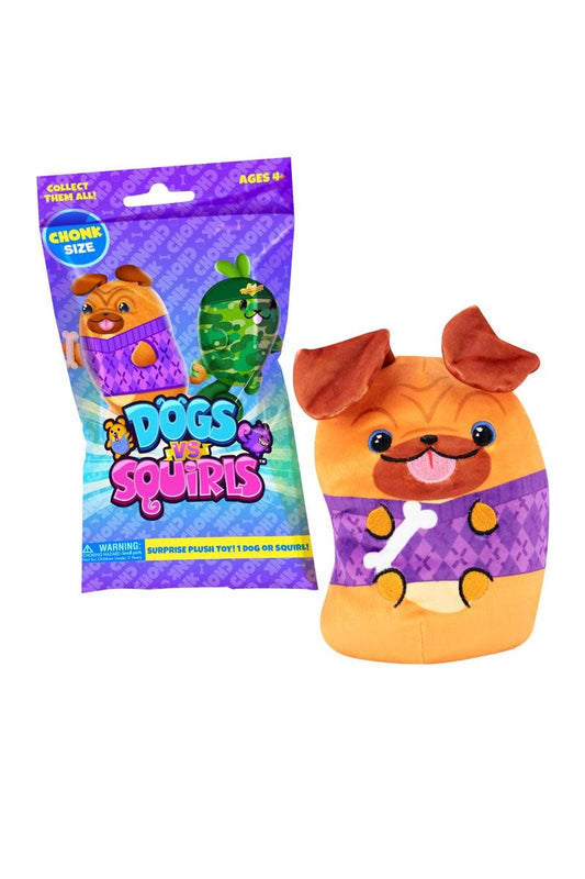 Dogs Vs. Squirls Mini Plush 4-Inch Mystery Pack