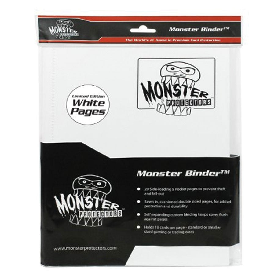 Monster Protectors: 9 Pocket Matte White - White Pages