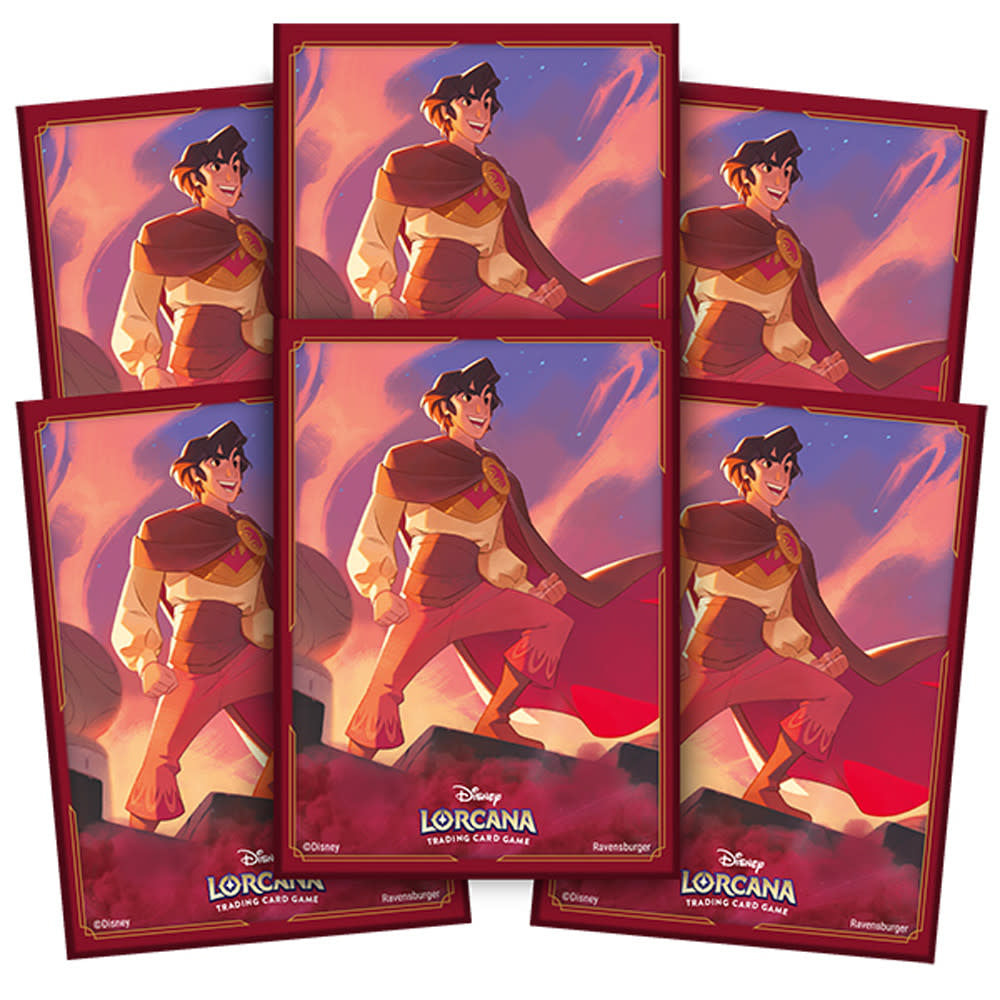 Disney Lorcana TCG: Shimmering Skies - Card Sleeves - Aladdin (65 ct.)